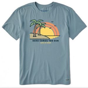 Life is Good Men's 'Here Comes the Sun' Blue Graphic T‑Shirt